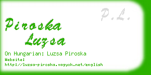 piroska luzsa business card